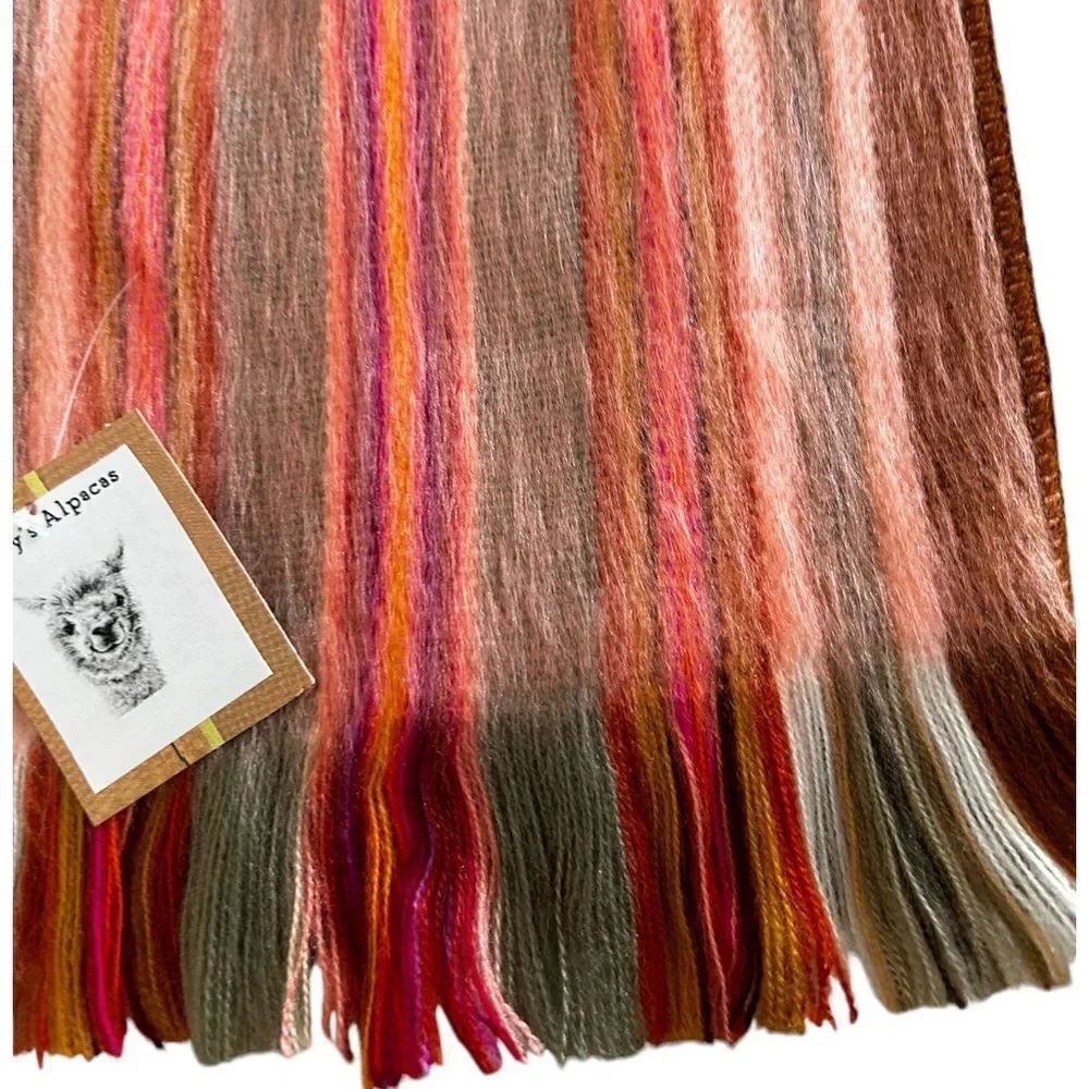 Beautiful alpaca scarf from Ecuador so soft and warm! Poppy’s Alpaca Farm